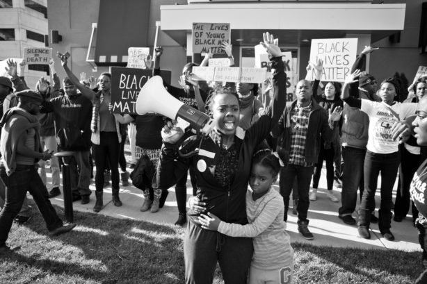 Protesters in Ferguson, MO