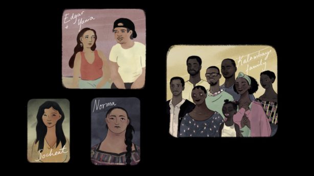 Renderings of people in the film A PLACE TO BREATHE.