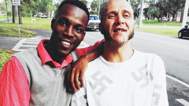 A black man and a white Neo-Nazi in the film HEALING FROM HATE