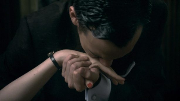 Chang Chen Kiss the hand of Gong Li in THE HAND