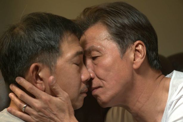 Tai Bo and Ben Yuen tenderly embrace in TWILIGHT’S KISS